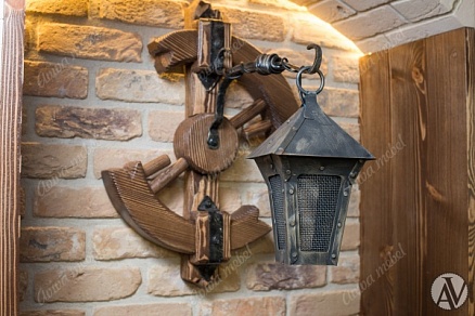 Лампа светильник из ствола дерева