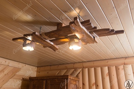Люстры из дерева под старину, деревянный светильник купить в интернет-магазине в Москве